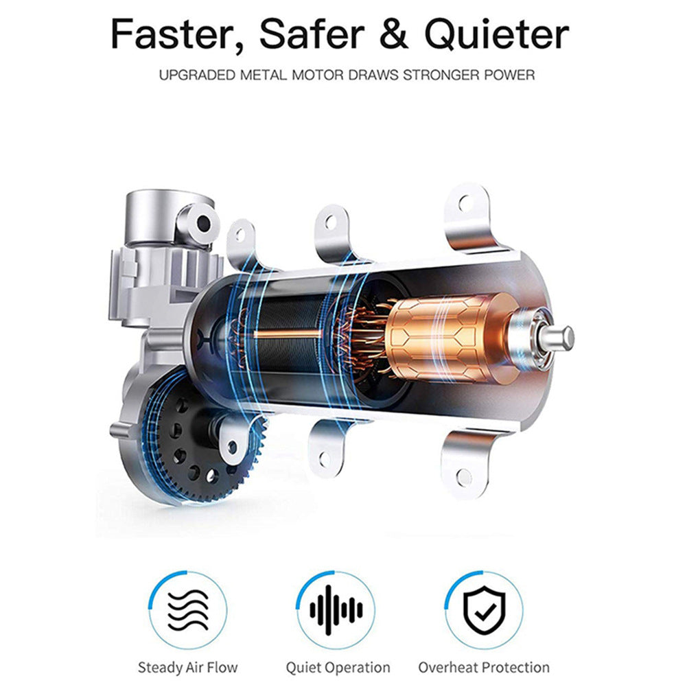 Air Compressors: Portable Digital Car Air Compressor Tire Inflator With Emergency Flashlight