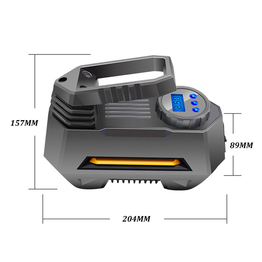 Air Compressors: Portable Digital Car Air Compressor Tire Inflator With Emergency Flashlight