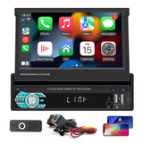 7in Universal Retractable Screen For Apple Carplay AndroidAuto With 12LED Rearview Camera
