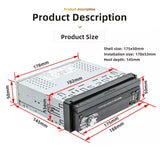 7in Universal Retractable Screen For Apple Carplay AndroidAuto With 12LED Rearview Camera