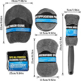 Automotive Cleaning: Car Cleaning Sponge Towel Brushe Set 9Pcs Car Wash Kits Cleaning Tools Set