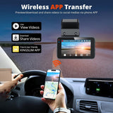 Audio: 4K+2.5K Dual Dash Cam with WiFi GPS ADAS, Front and Rear Car Camera Recorder with 32GB Card