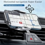 15W Wireless Car Charger Mount Auto-Clamp Vent Holder with Cable and 3 Tips