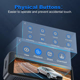 Security Cameras & Accessories: 4K Wifi Dash Cam Front, 1080P In-Car Rear Dual Recording with GPS 64GB Card