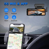 Security Cameras & Accessories: 4K Wifi Dash Cam Front, 1080P In-Car Rear Dual Recording with GPS 64GB Card