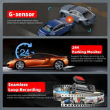 Security Cameras & Accessories: 4K WiFi Car Dash Cam Dual Lens Wide Angle IPS Screen Night Vision Recording with 32GB Card