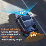 Security Cameras & Accessories: 4K WiFi Car Dash Cam Dual Lens Wide Angle IPS Screen Night Vision Recording with 32GB Card