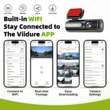 Security Cameras & Accessories: 4K WiFi Car Dash Cam Dual Lens Wide Angle IPS Screen Night Vision Recording with 32GB Card