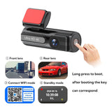 Security Cameras & Accessories: 4K WiFi Car Dash Cam Dual Lens Wide Angle IPS Screen Night Vision Recording with 32GB Card