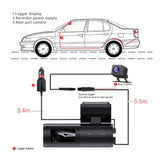 Security Cameras & Accessories: 4K WiFi Car Dash Cam Dual Lens Wide Angle IPS Screen Night Vision Recording with 32GB Card