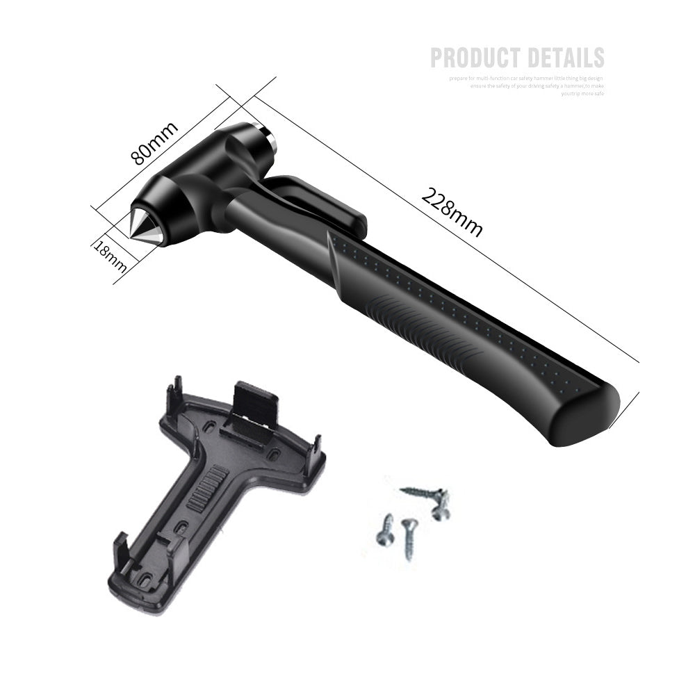 Hammers: 3 in 1 Car Emergency Safety Escape Hammer Glass Window Breaker Belt Cutter Tool
