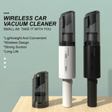 Stick Vacuums: Wireless Charge 6000Pa Suction Powerful Portable Car Vacuum Cleaner Home Duster(Black)