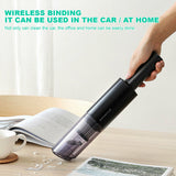 Stick Vacuums: Wireless Charge 6000Pa Suction Powerful Portable Car Vacuum Cleaner Home Duster(Black)