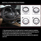 Automotive Decor: Universal Luxury Car 37-38cm Steering Wheel Cover PU Leather Non-slip Breathable (Brown)