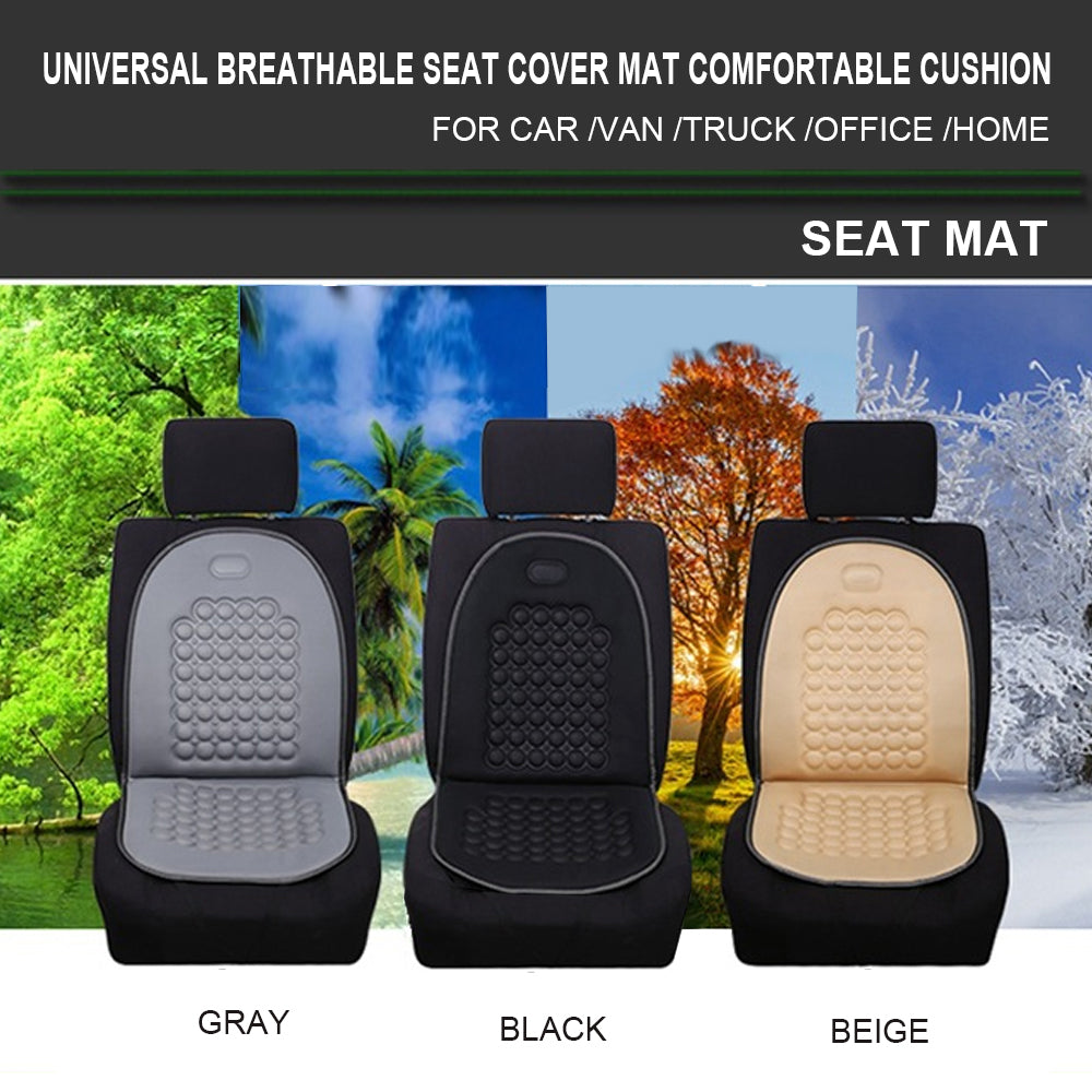 Automotive Decor: 2Pack Universal Breathable Car Seat Pad Cover Mat Comfortable Chair Cushion (Beige)