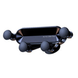 Camera Accessories: Car Phone Holder Metal Gravity 360 Universal Rotation Ball Air Vent Cellphone Stand(Dark Grey)