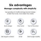 Camera Accessories: Car Phone Holder Metal Gravity 360 Universal Rotation Ball Air Vent Cellphone Stand(Dark Grey)