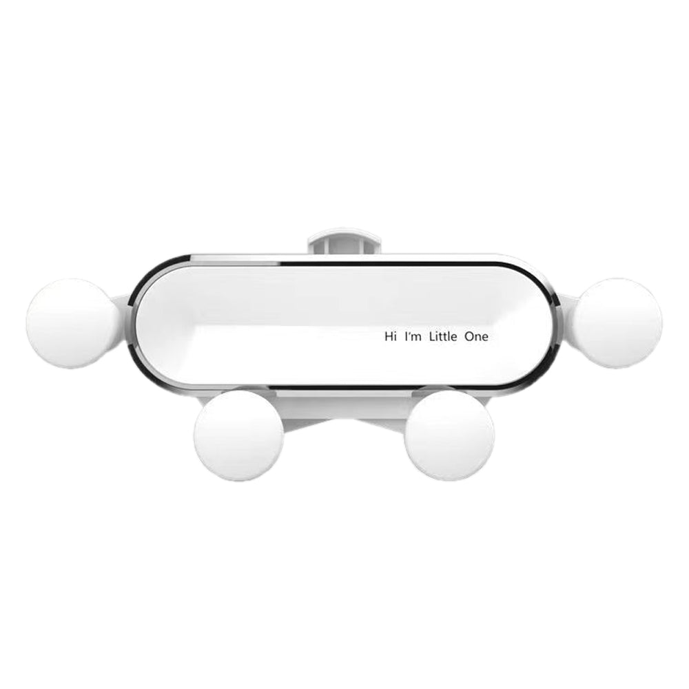 Camera Accessories: Car Phone Holder Metal Gravity 360 Universal Rotation Ball Air Vent Cellphone Stand(White)