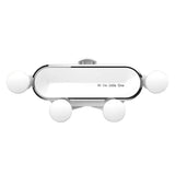 Camera Accessories: Car Phone Holder Metal Gravity 360 Universal Rotation Ball Air Vent Cellphone Stand(White)