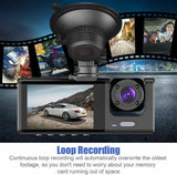 Security Cameras & Accessories: WIFI 3 Channels Dash Cam 1080P Full HD Car Dashcam Comes with Free 32GB Card