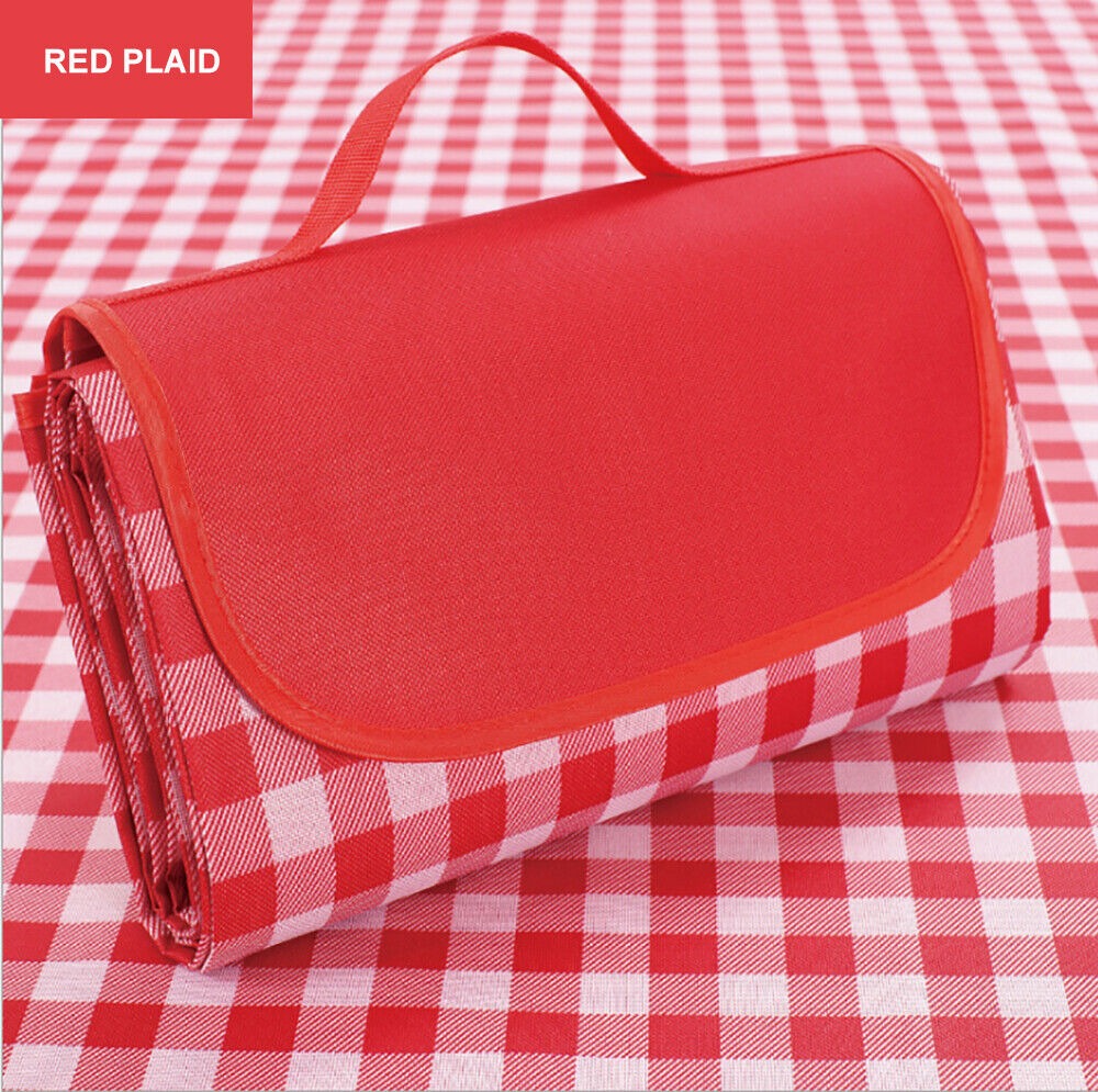Camp Furniture: Large Waterproof Thickened Moisture-Proof Outdoor Camping Picnic Mat (Red)