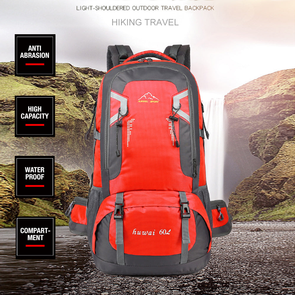 Backpacks: 40L Waterproof Outdoor Hiking Backpack Camping Outdoor Trekking Bag(Black)