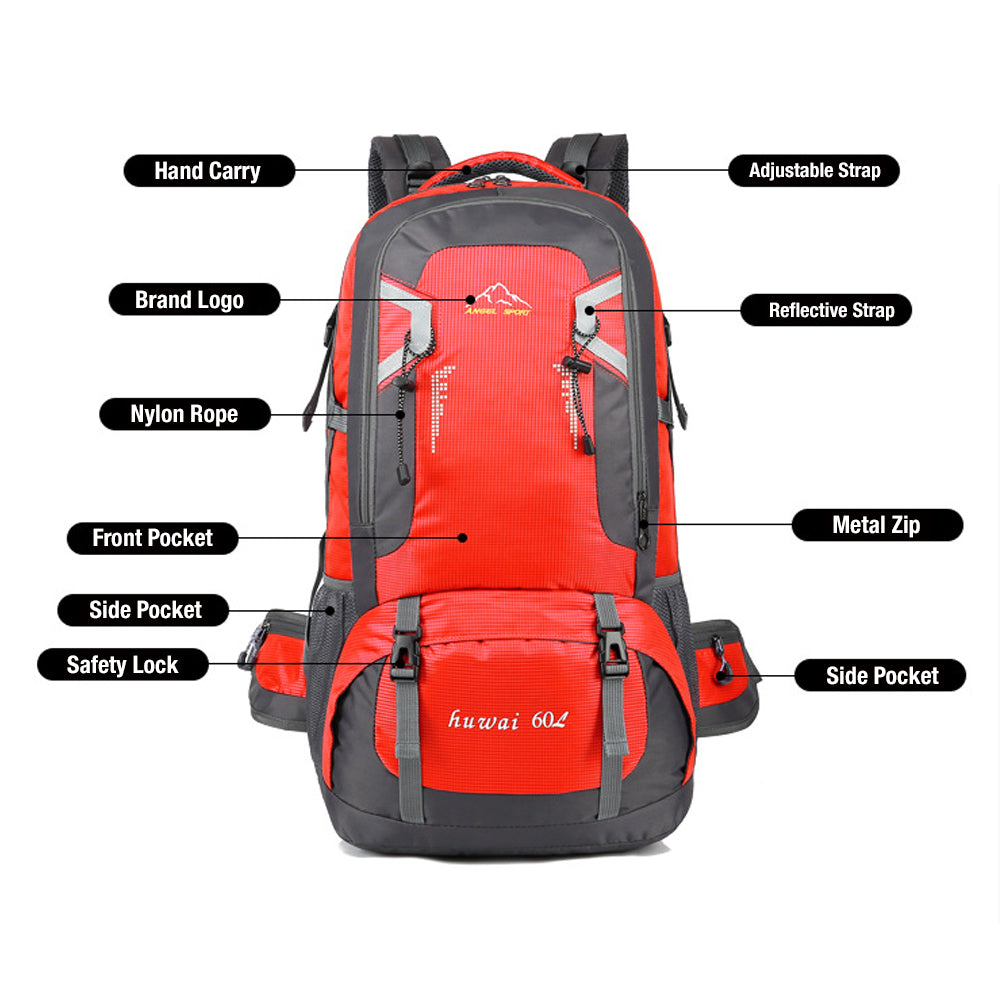 Backpacks: 40L Waterproof Outdoor Hiking Backpack Camping Outdoor Trekking Bag(Blue)