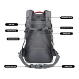 Backpacks: 40L Waterproof Outdoor Hiking Backpack Camping Outdoor Trekking Bag(Red)