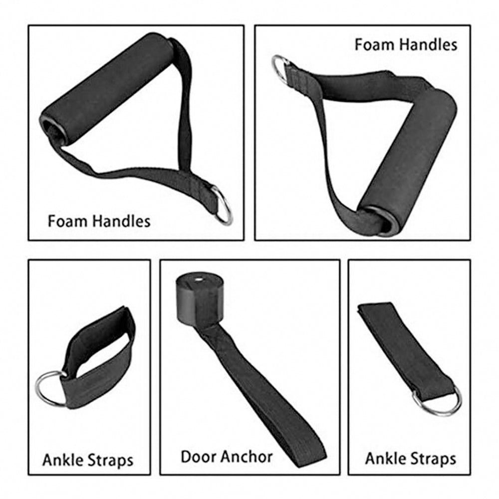 Gym Equipment & Accessories: 11Pcs/Set Pull Rope Belt Elastic Home Gym Fitness Exercise Resistance Band