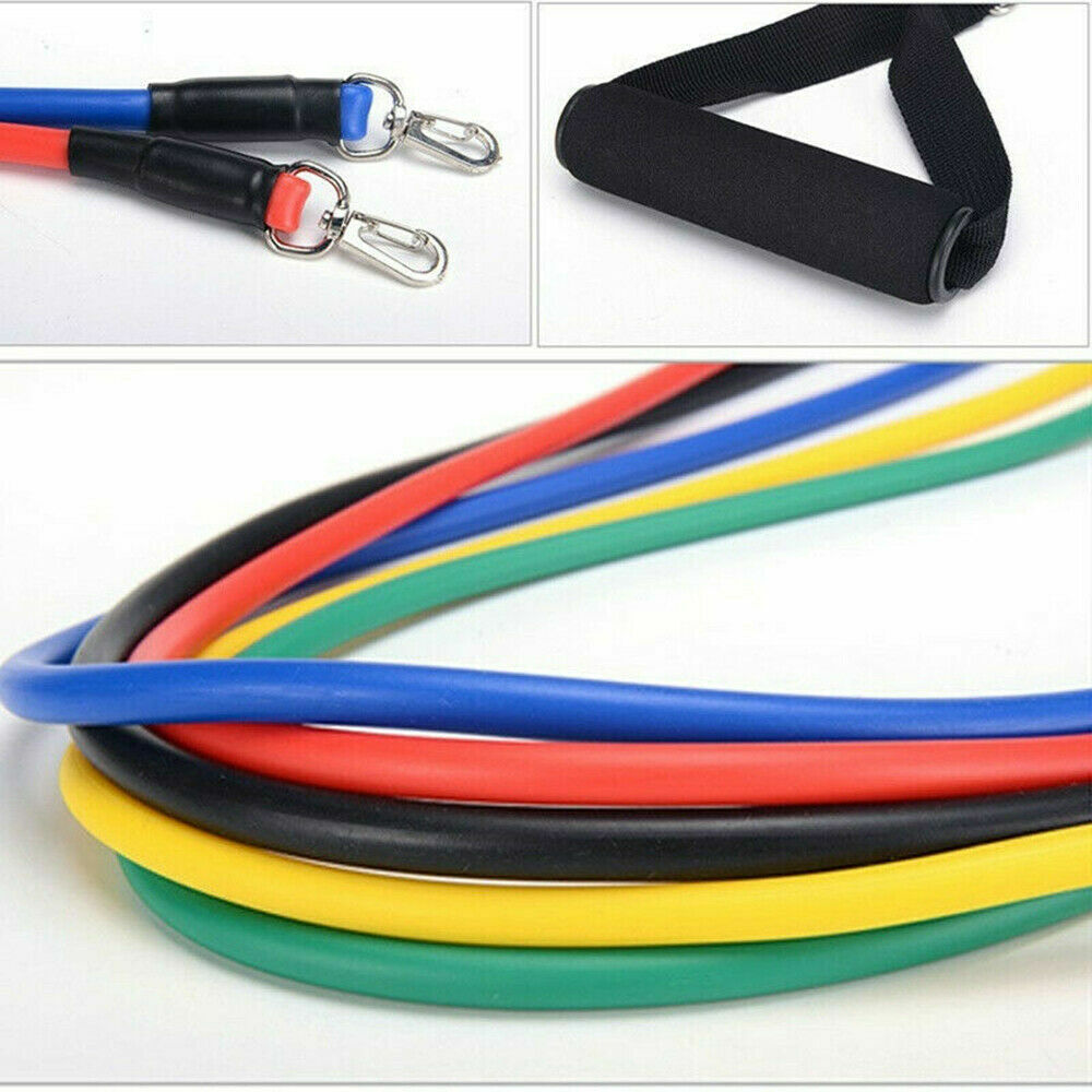 Gym Equipment & Accessories: 11Pcs/Set Pull Rope Belt Elastic Home Gym Fitness Exercise Resistance Band