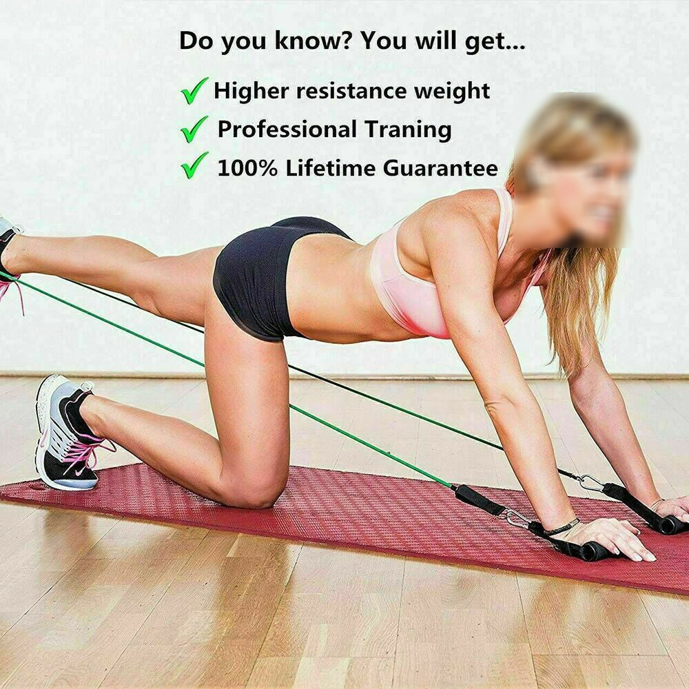 Gym Equipment & Accessories: 11Pcs/Set Pull Rope Belt Elastic Home Gym Fitness Exercise Resistance Band