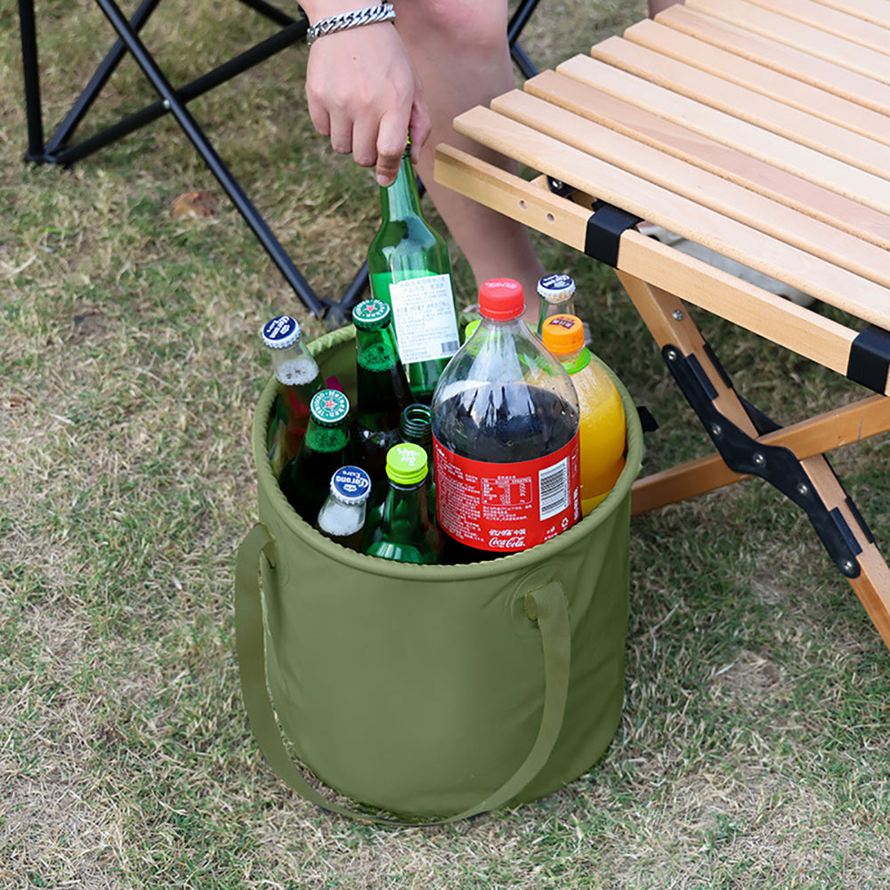 Camp Furniture: 13L Travel Camping Folding Bucket Portable Barbecue Picnic Storage Fishing Bucket