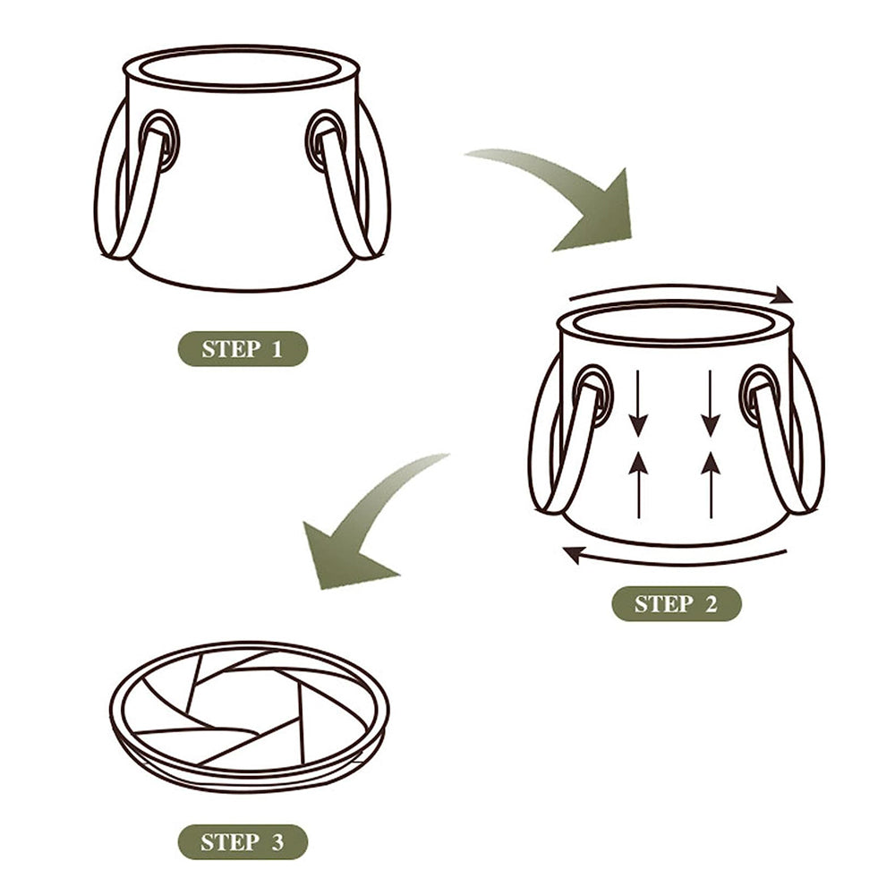 Camp Furniture: 13L Travel Camping Folding Bucket Portable Barbecue Picnic Storage Fishing Bucket