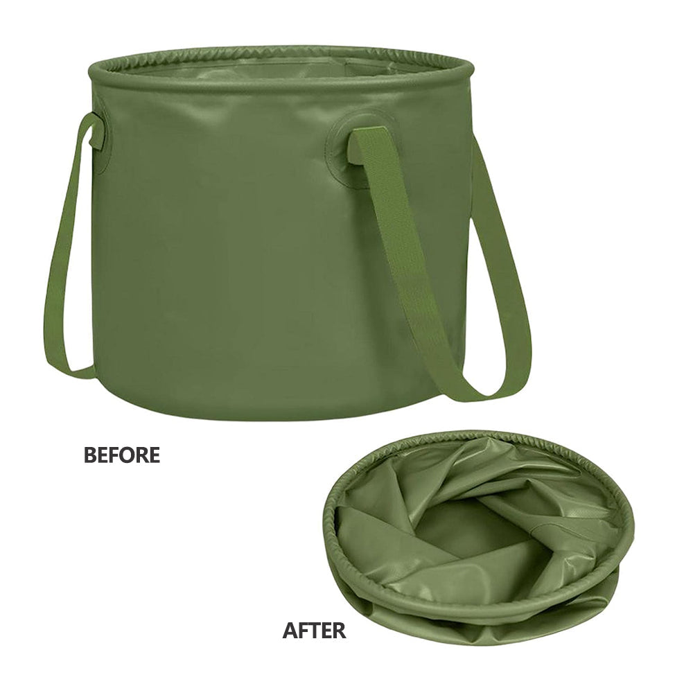 Camp Furniture: 13L Travel Camping Folding Bucket Portable Barbecue Picnic Storage Fishing Bucket