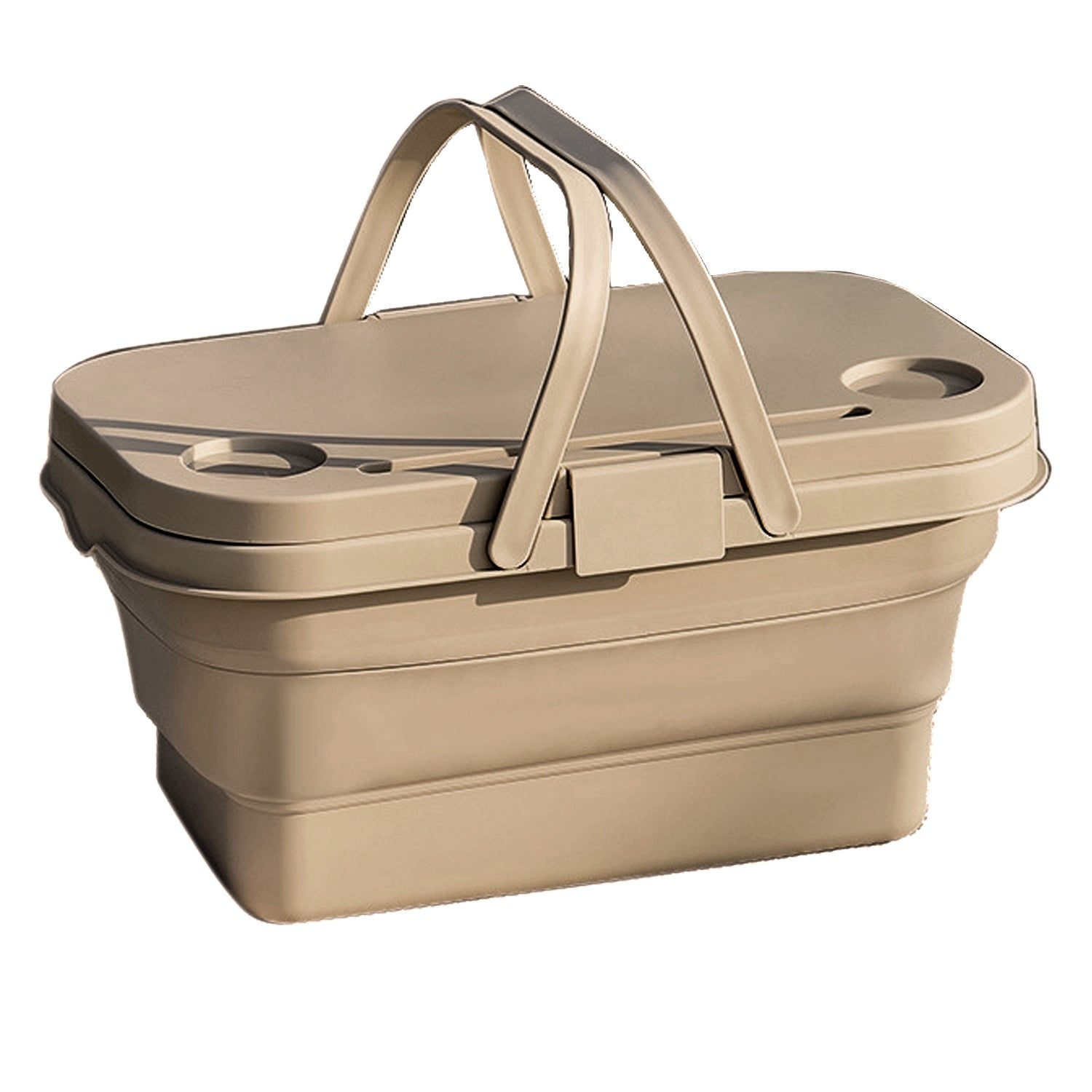 Camp Furniture: 3 In 1 Folding Camping Storage Box Outdoor Food Fruit Container Picnic Table Basket