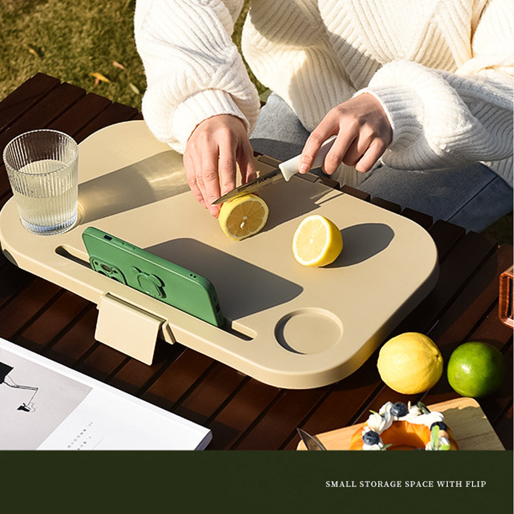 Camp Furniture: 3 In 1 Folding Camping Storage Box Outdoor Food Fruit Container Picnic Table Basket