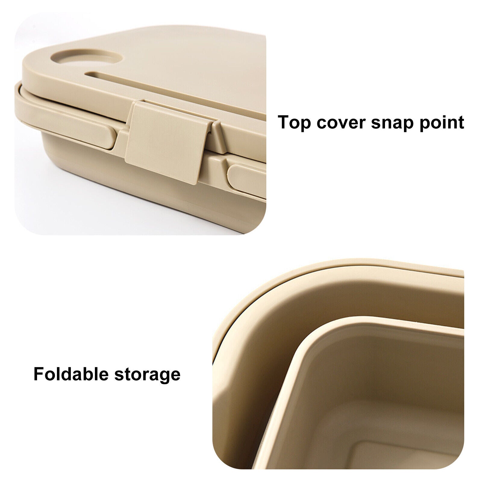 Camp Furniture: 3 In 1 Folding Camping Storage Box Outdoor Food Fruit Container Picnic Table Basket