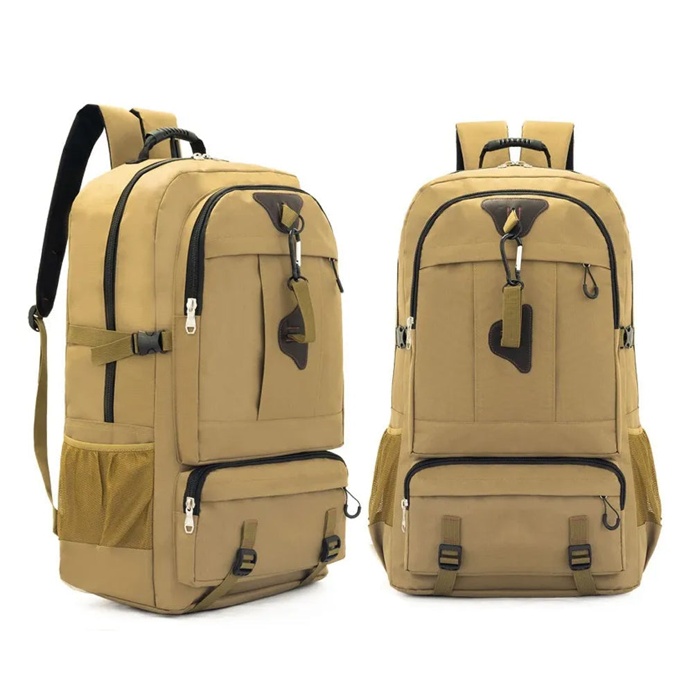 Duffel Bags: 60L Travel Boarding Backpack Outdoor Trekking Luggage Hiking Camping Rucksack Large Capacity Storage Backpack(Black)