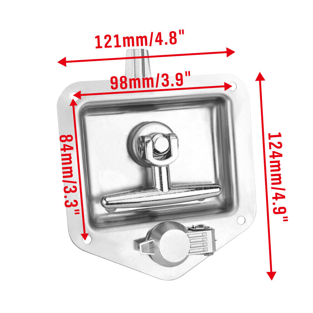 Automotive Parts: 4-Piece T Handle Locks Tool Box With Keys Stainless Steel Trailer Camper Truck