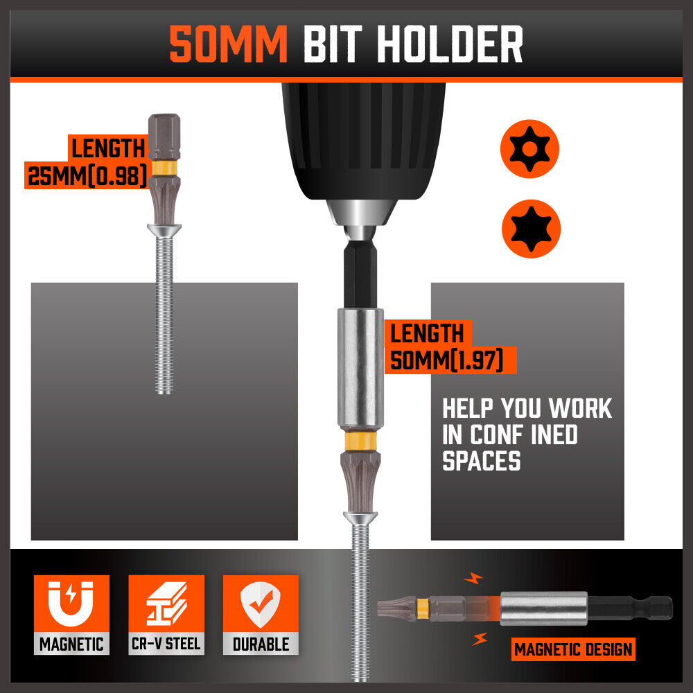 Outdoor Play Equipment: 32Piece 1/4" Mini Double Head Screwdriver Bit and Ratchet Set CRV Steel Durable