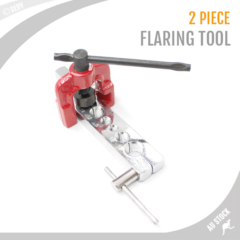 Automotive Repair & Speciality Tools: 2 Piece Flaring Tool Tubing Pipe Flaring Dies Tool Kit Air Brake Line Bar Flare