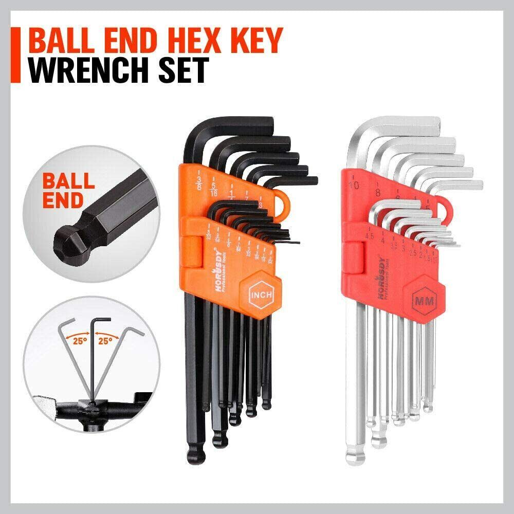 Door Hardware: 48-Piece Ratchet Wrench Set with Rolling Pouch - Metric SAE Allen Key & Hex Key Spanner Kit