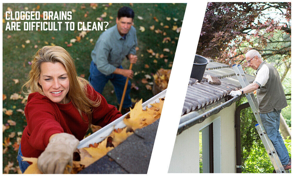 Gardening Tools: 98x10cm 24Pc Gutter Brush Roof Leaf Guard Heavy Duty Twigs Filter Home Garden