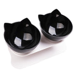 Dog Bowls, Feeders & Waterers: Black Double Cat Bowl Pet Bowl Stand Dog Elevated Feeder Food Water Raised Lifted