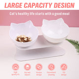 Dog Bowls, Feeders & Waterers: Black Double Cat Bowl Pet Bowl Stand Dog Elevated Feeder Food Water Raised Lifted