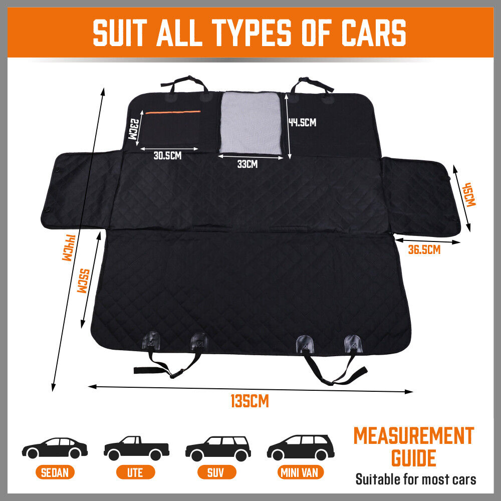 Automotive Decor: Pet Dog Waterproof Seat Cover Protector Hammock Back Rear Bench Mat for Car SUV