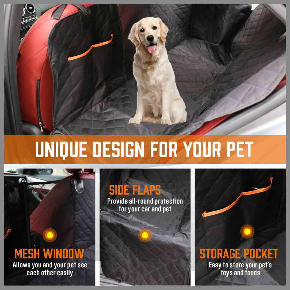Automotive Decor: Pet Dog Waterproof Seat Cover Protector Hammock Back Rear Bench Mat for Car SUV