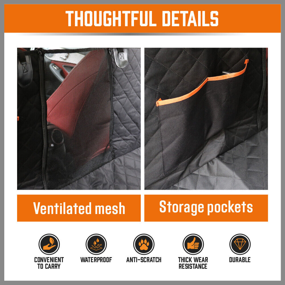 Automotive Decor: Pet Dog Waterproof Seat Cover Protector Hammock Back Rear Bench Mat for Car SUV