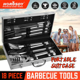 18Pcs BBQ Tool Set Stainless Steel Barbecue Utensil Cooking Grill Outdoor Cook