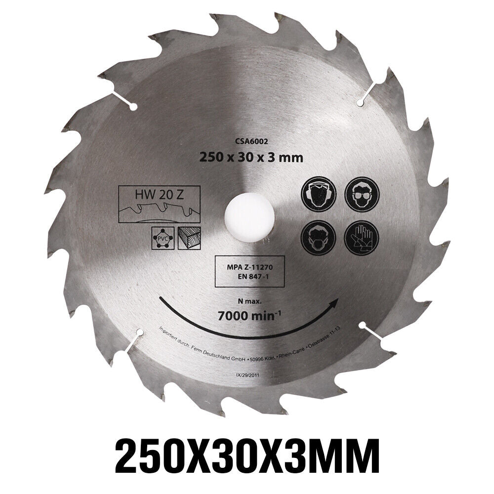 Cutters: 4x 250MM Circular Saw Blade 20T Disc Saw Blade Wood Timber Cutting 30/20/16mm